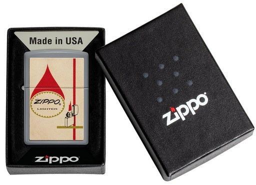 Zippo Flat Grey Vintage - 48496