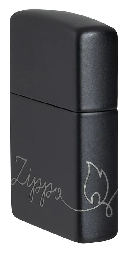 Cursive Design Black Matte -  48979