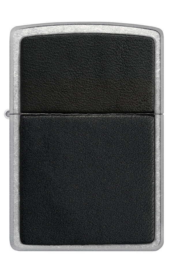 Zippo Street Chrome Black Leather Emblem