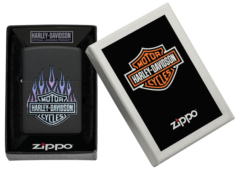 HARLEY FLAME PIEZO TABLE LIGHTERハーレーライター Zippo Harley-Davidson® Purple Flames - 46677 – Zippo Brazil
