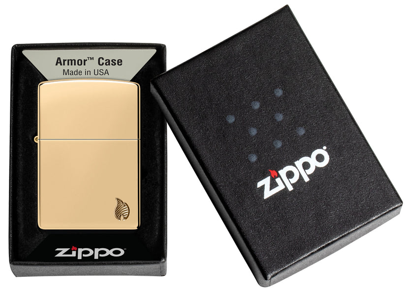Zippo Armor® High Polish Brass Flame - 46397 – Zippo Brazil