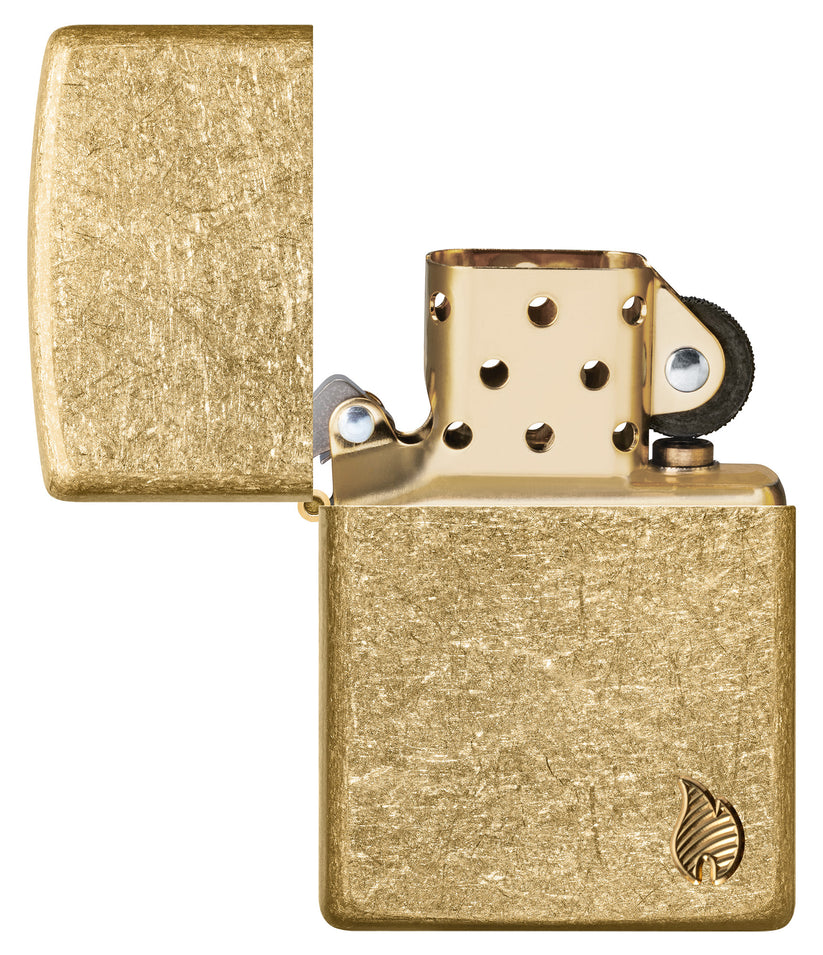 Zippo Armor® Tumbled Brass Flame - 46398 – Zippo Brazil