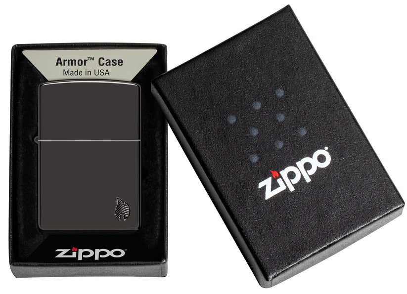 Zippo Armor® High Polish Black Flame - 46402 – Zippo Brasil