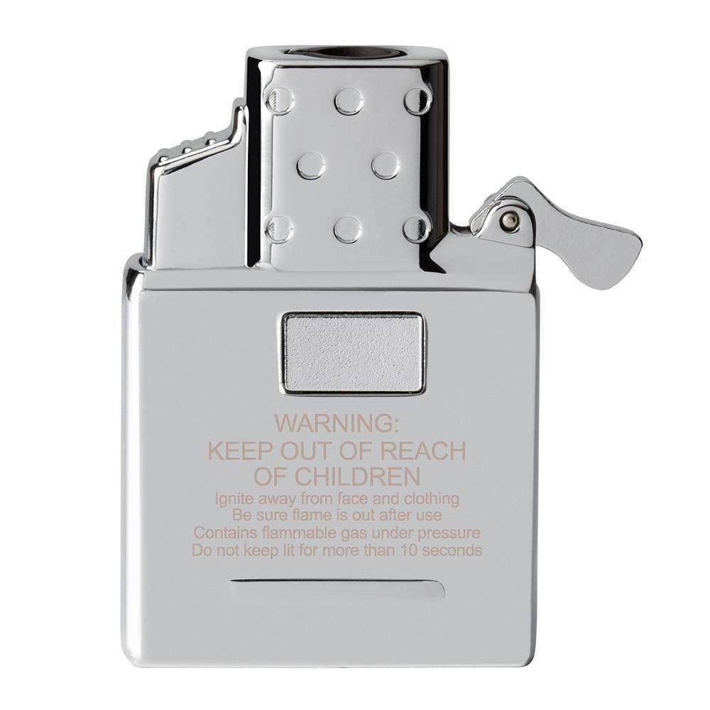 Single Torch Butane Lighter Insert Back View
