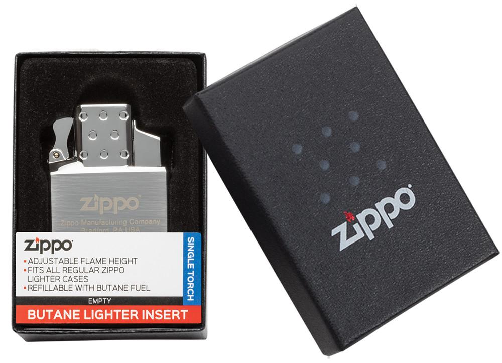 Single Torch Butane Lighter Insert in packaging